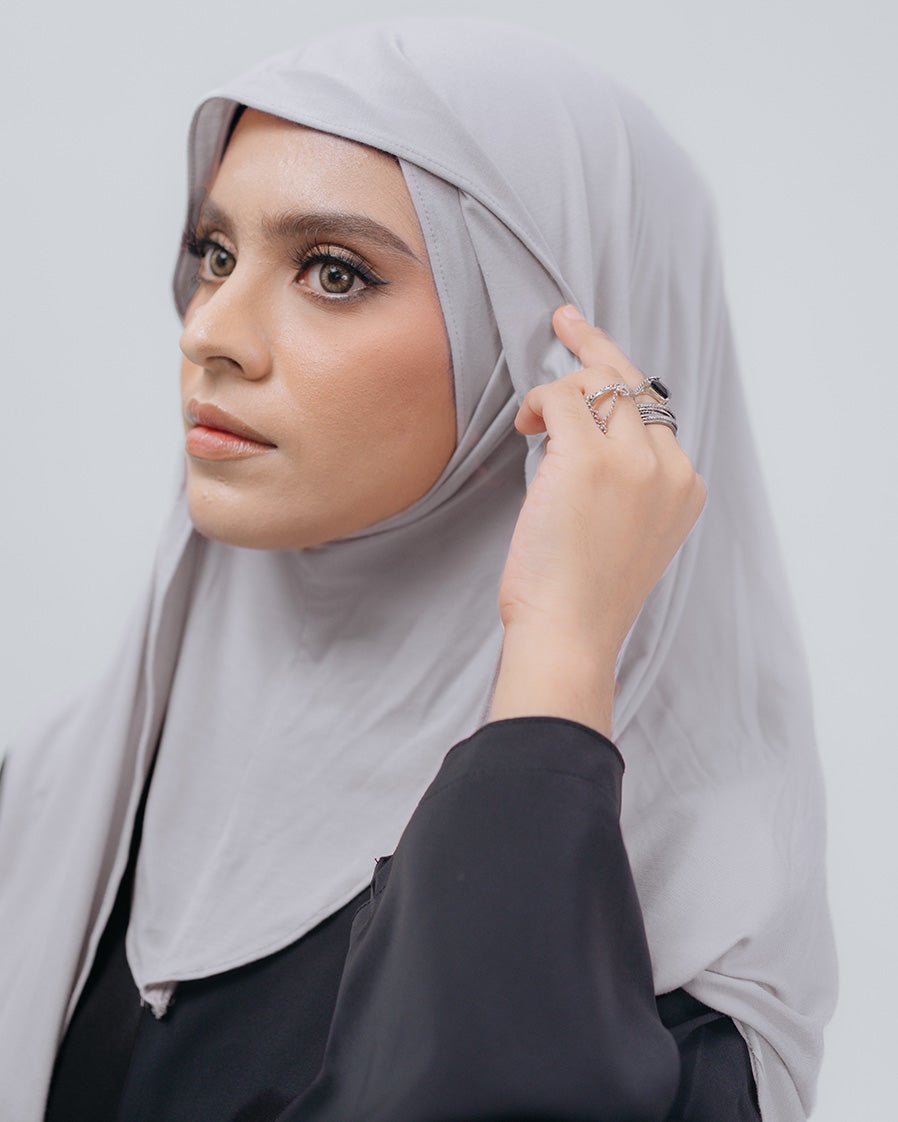 Salwa Pashmina Instant Silver by Tubita - TUBITA