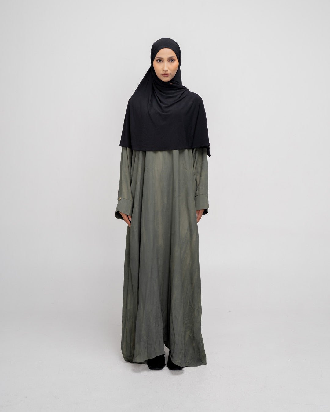 Yasmina Waterdye Abaya Sage by TUBITA - TUBITA