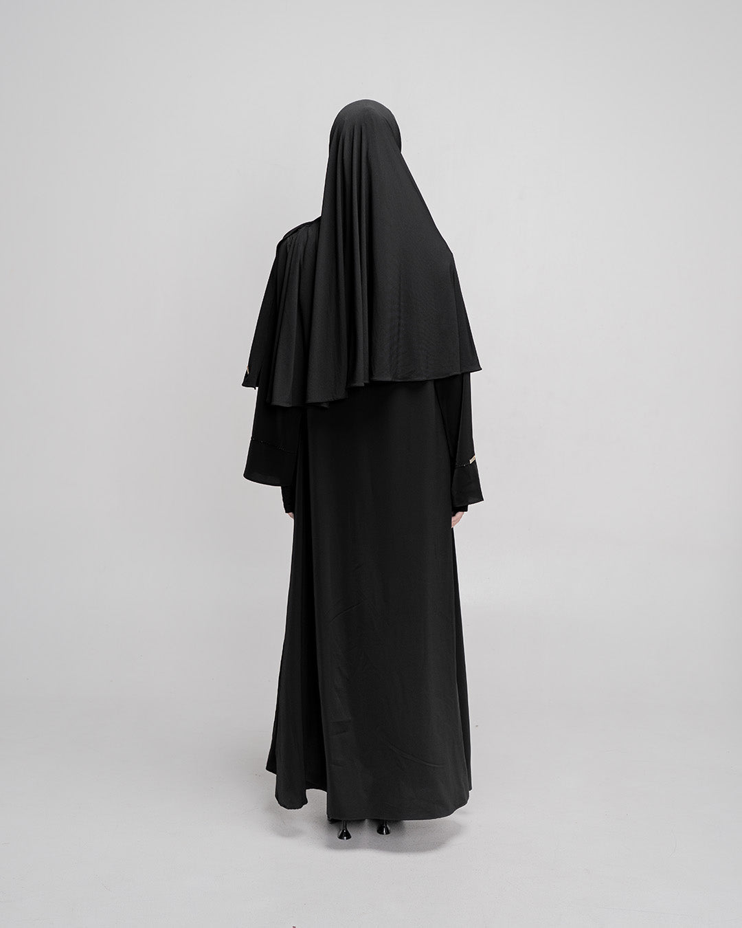 Zalina Abaya Black by TUBITA - Baju Umroh Wanita - TUBITA