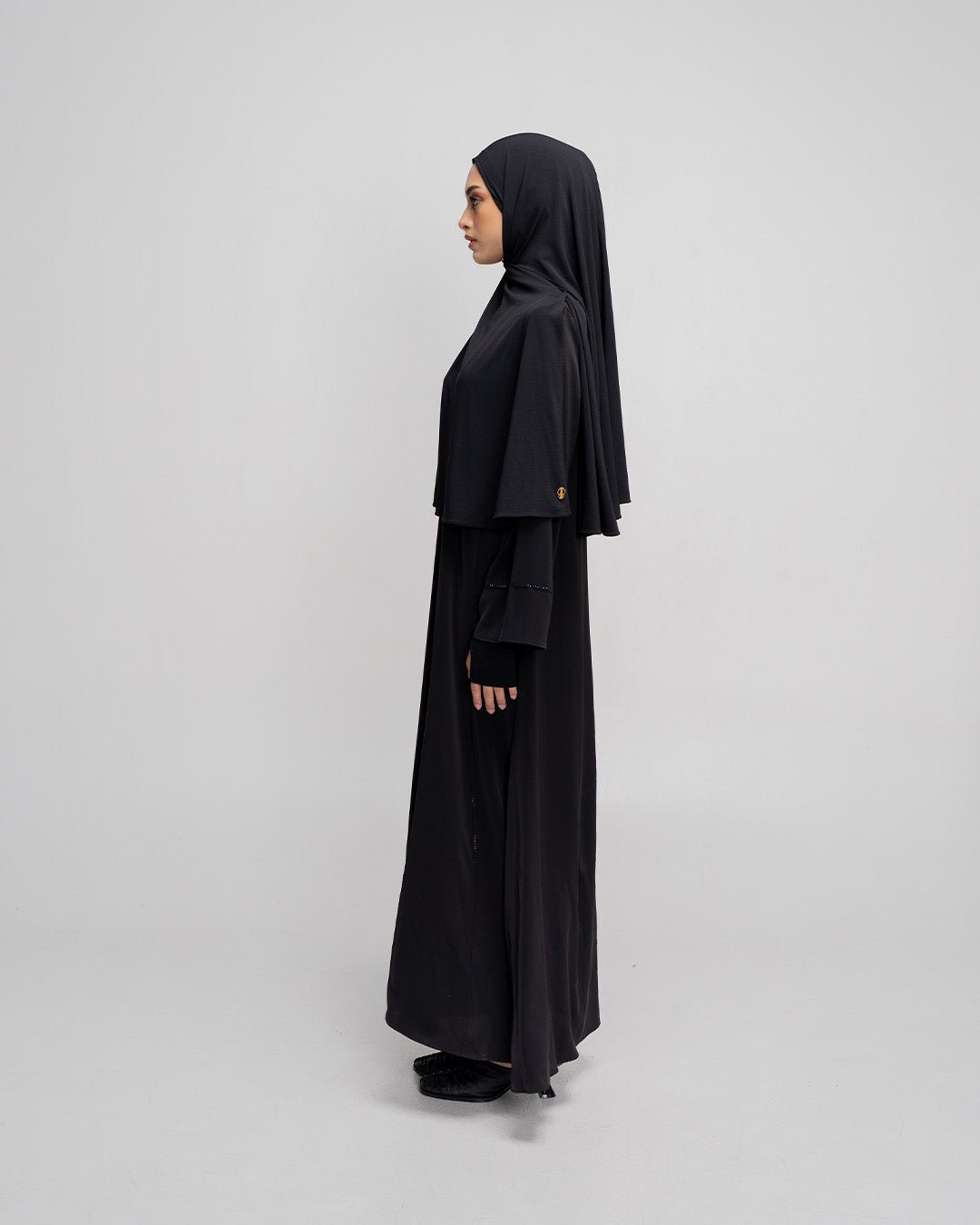 Zalina Abaya Black by TUBITA - Baju Umroh Wanita - TUBITA
