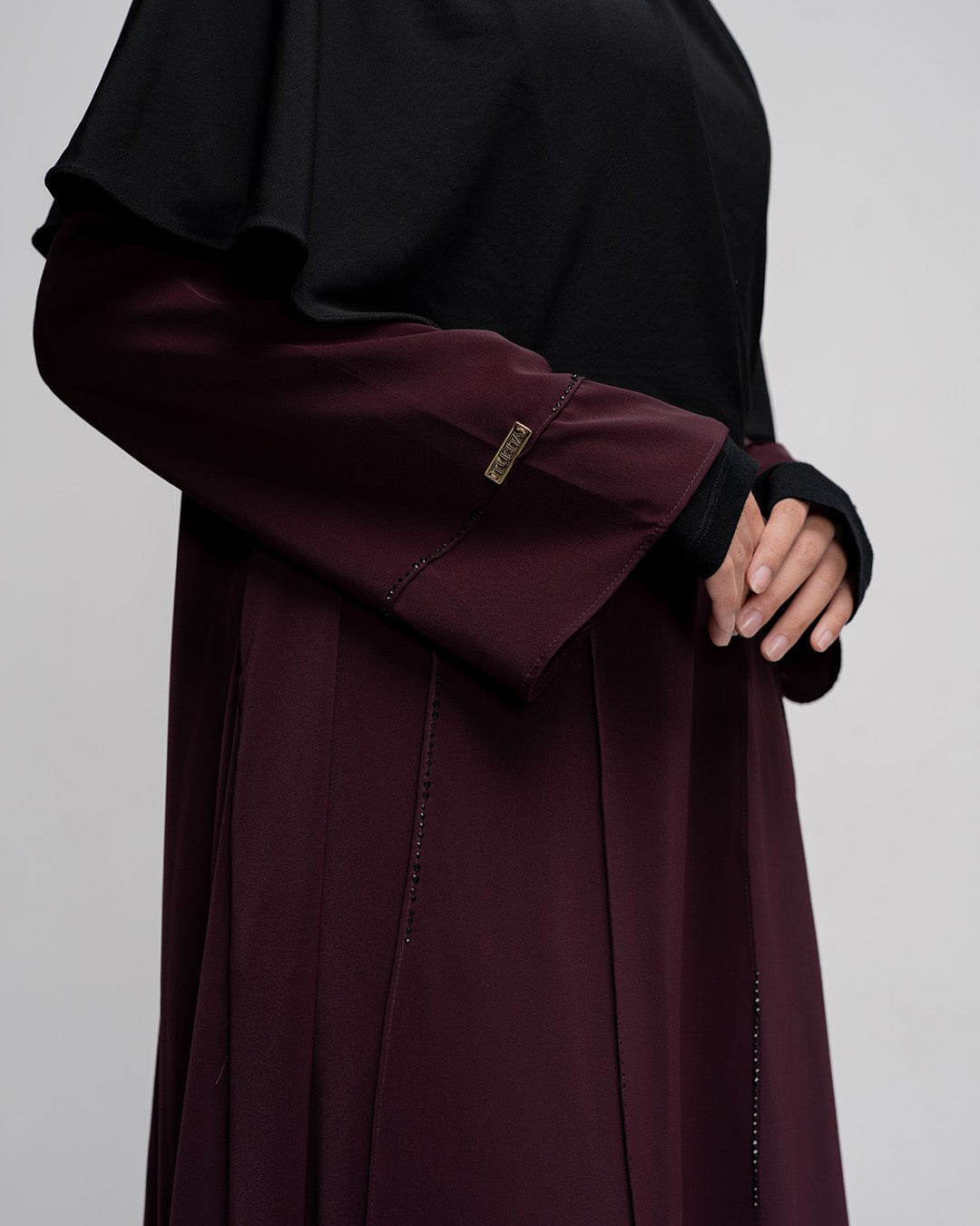 Zalina Abaya Burgundy by TUBITA - Baju Umroh Wanita - TUBITA
