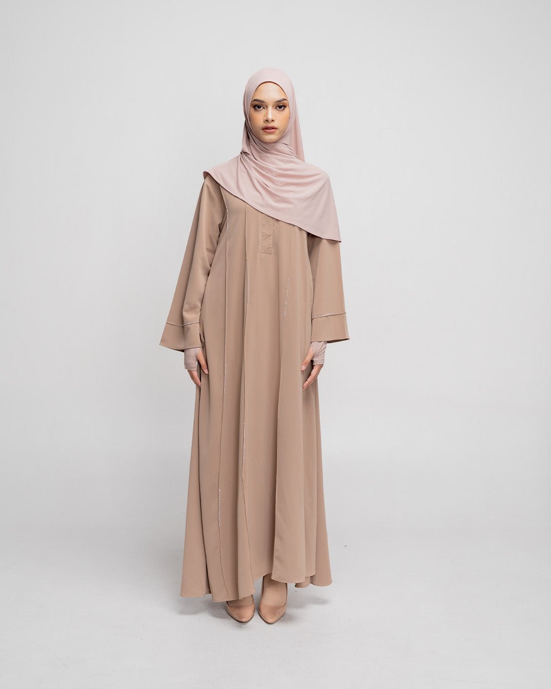 Zalina Abaya Mocca by TUBITA - Baju Umroh Wanita - TUBITA