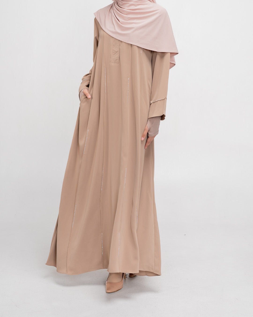 Zalina Abaya Mocca by TUBITA - Baju Umroh Wanita - TUBITA