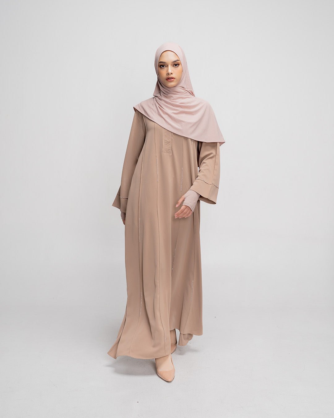 Zalina Abaya Mocca by TUBITA - Baju Umroh Wanita - TUBITA