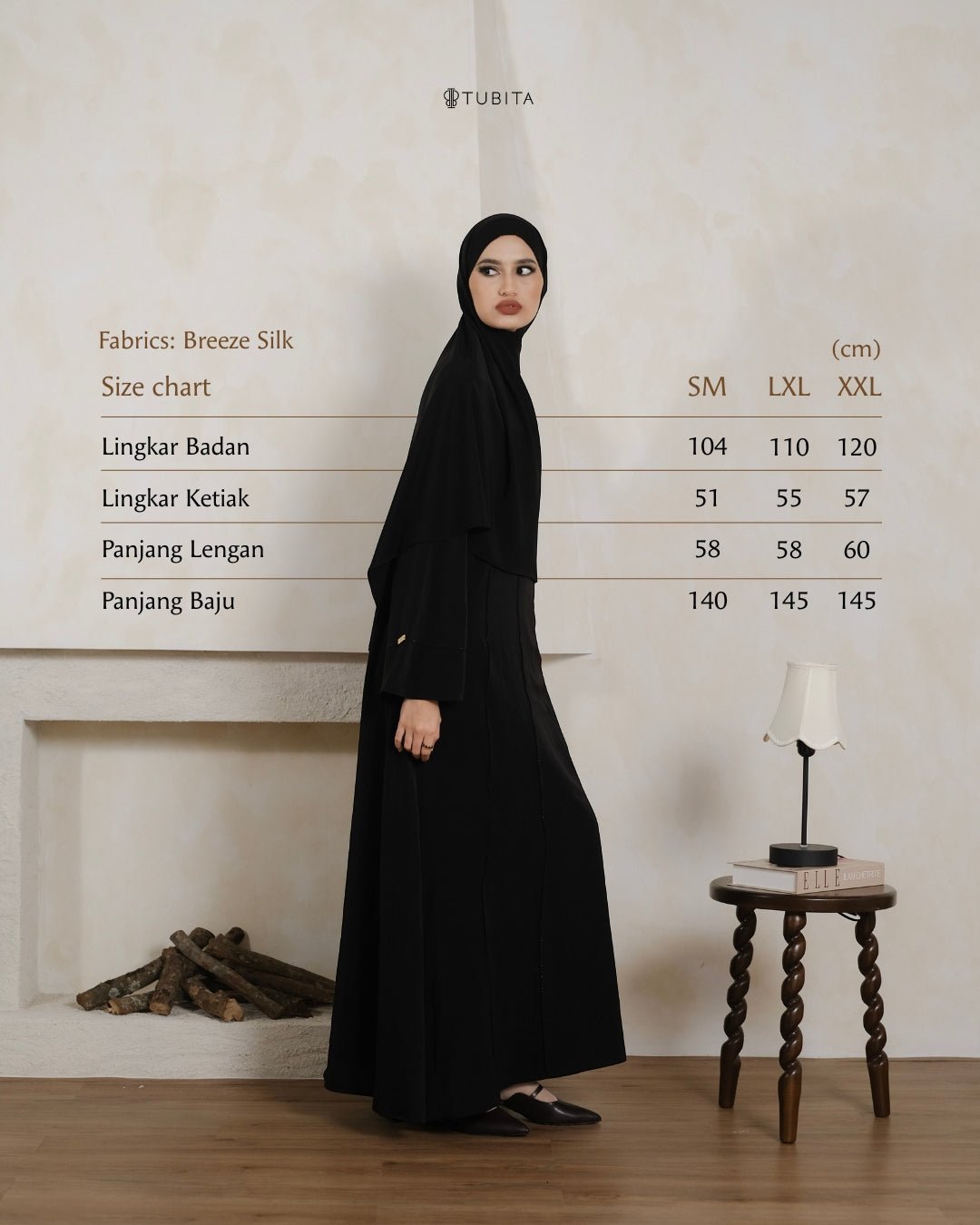 Zalina Abaya Olive by TUBITA - Baju Umroh Wanita - TUBITA