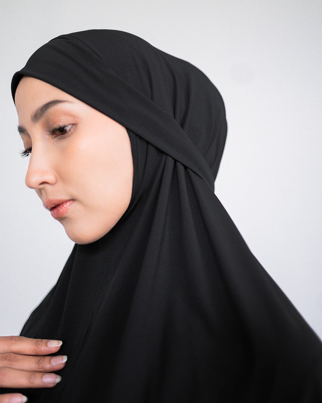 Zoya French Khimar Syar'i Black By Tubita - TUBITA