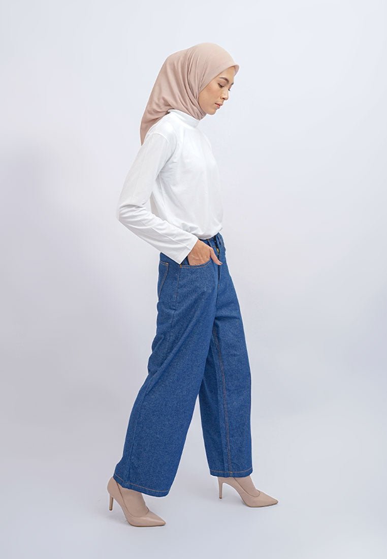 Diva Culottes Pants Denim by Tubita - Tufine