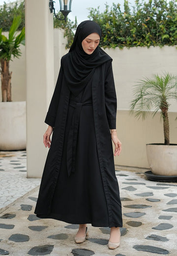Medina Abaya Black by Tubita - Tufine