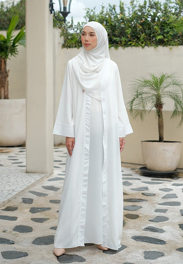 Medina Abaya Broken White Umroh Series by Tufine
