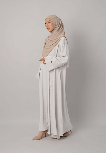 Medina Abaya Broken White Umroh Series by Tufine