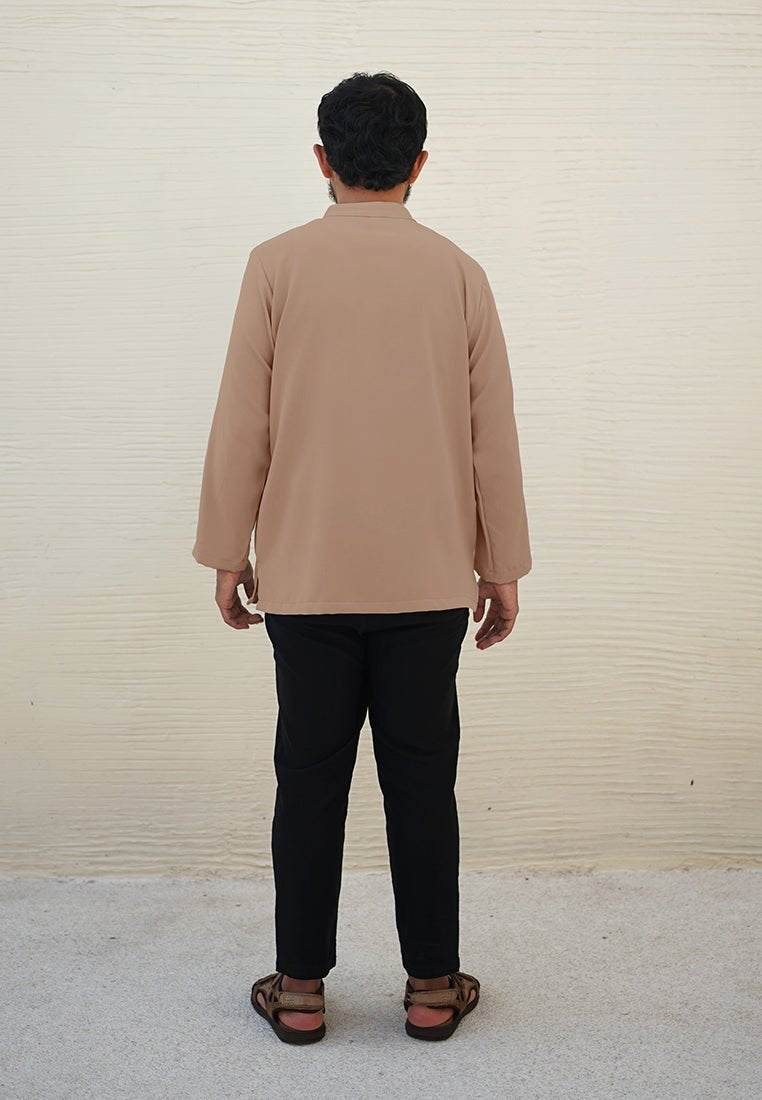 Nabil Shirt Long Sleeve Mocca - Tufine
