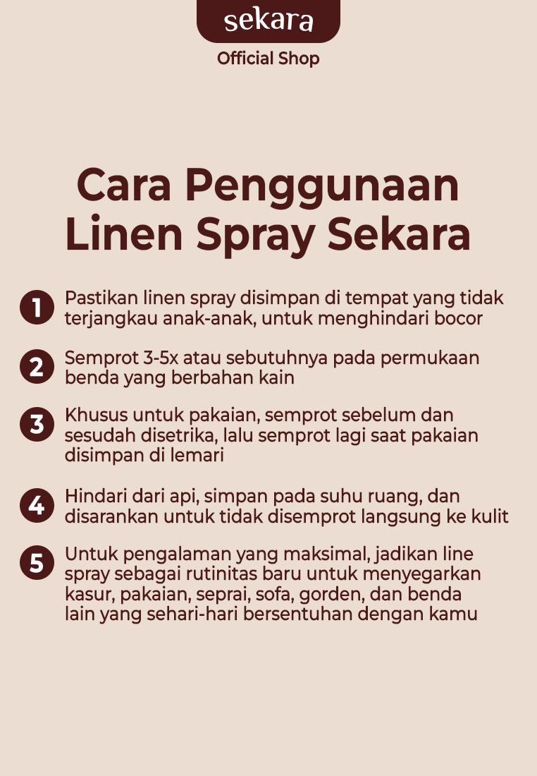 Sekara Linen Spray - Kemasan 250ml - TUBITA