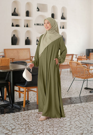 Amerta Dress Green Army by Tubita